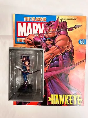 Buy The Classic Marvel Figurine Collection Issue 50 Hawkeye Eaglemoss Figure & Mag • 14.99£