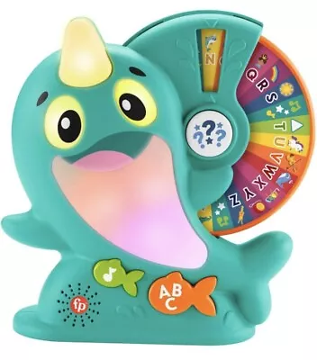 Buy Fisher Price Linkimals Learning Narwhal 135+ Songs Sounds Music Lights NEW • 34£