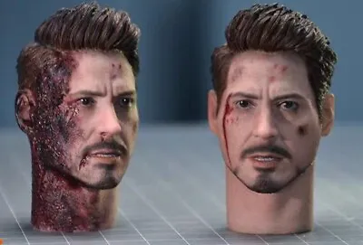 Buy 🔥NEW! 2x Top-005 1/6 Tony Stark Head Sculpt Iron Man Mark 85 50 Hot Toys Figure • 66£