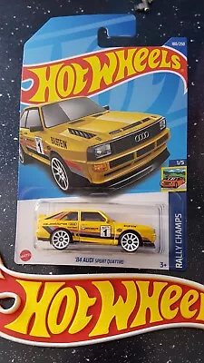 Buy Hot Wheels ~ '84 Audi Sport Quattro, Yellow, Long Card.  More Quattro's Listed!! • 3.69£