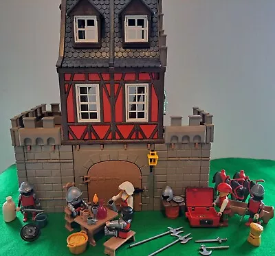 Buy Playmobil Custom Medieval Castle Red House & Knights - Horse/Figure/Diorama • 45£