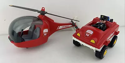 Buy Playmobil City Action 9503 Fire Brigade Truck & Helicopter Set With X1 Figure. • 15.99£