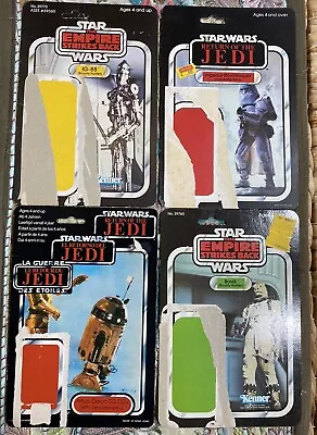 Buy Vintage Star Wars Rotj  Esb Tri Logo Cardbacks - Kenner 1980 1983 - X4 Bundle • 1.40£