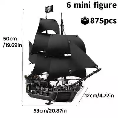 Buy Pirates The Black Pearl Queen Anne's Revenge Ship Boat 875 Pcs Fast Shipping • 48.34£