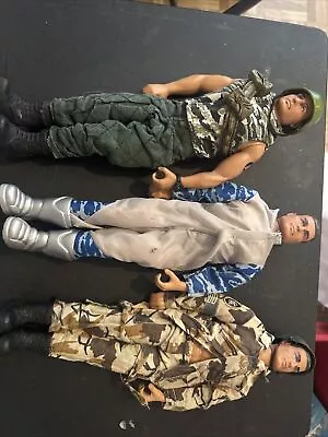 Buy 1995 Hasbro Action Man X 3 • 12£