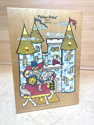 Buy Fisher Price Wooden Puzzle 504e Castle Knight Vintage • 19.99£
