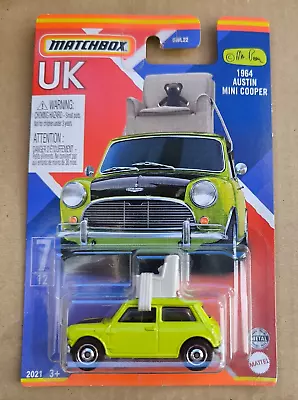 Buy Matchbox Uk Mbx Mr. Bean 1964 Austin Mini Cooper Yellow 30/100 ( Damage Blister) • 17.99£