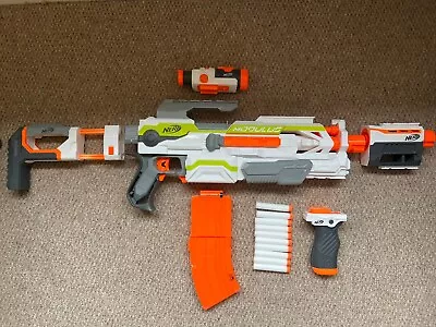 Buy Nerf Modulus ECS-10 Nerf Gun With Attachments And Darts Stock Sight Grip Barel • 20£