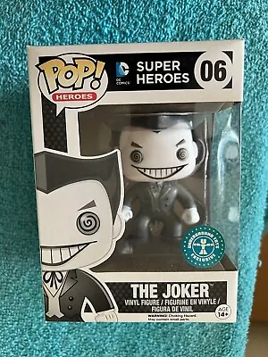 Buy The Joker Black And White Funko Pop Vinyl Figure #06 DC Super Heroes Batman • 19.95£