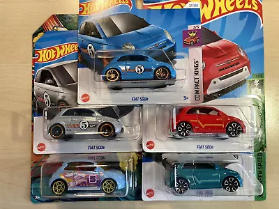 Buy Hot Wheels Job Lot Bundle New X 5 Fiat 500 Collection + New Spring 2024 Colour • 14.50£