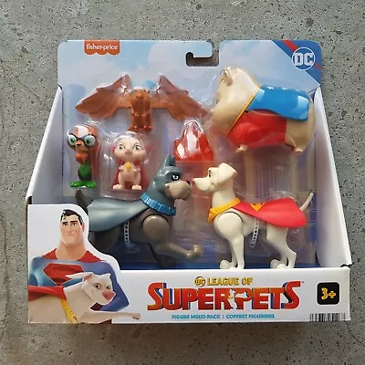 Buy Fisher Price DC League Of Super Pets 6 Toy Figure Multi- Pack Childrens • 9.99£