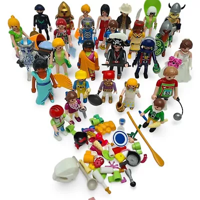 Buy Playmobil Bundle Of 26 Assorted Figures. Bride, Pirate, Robot, Racing Driver.... • 8.99£