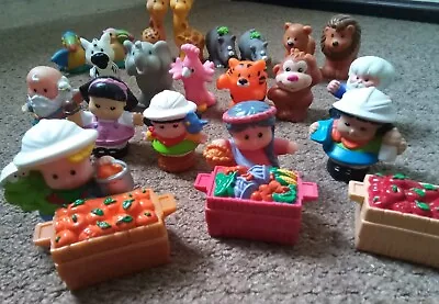 Buy Fisher Price Little People Bundle People Figures Animal Zoo Safari Noahs Food  • 13.99£