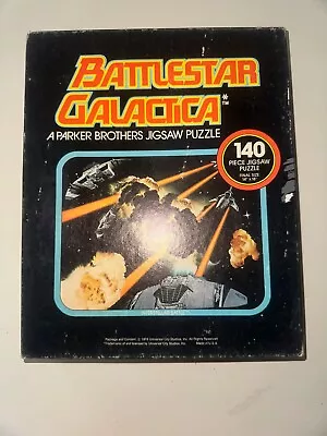 Buy Vintage 1978 Battlestar Galactica Interstellar Battle 140 Piece Puzzle Complete • 16.77£