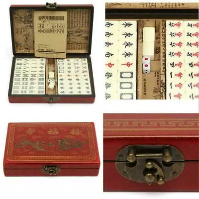 Buy Vintage Mahjong Rare 144 Tiles Mah-Jong Set Bamboo Piece W/ English Instructions • 19.99£