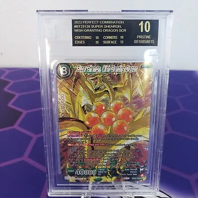 Buy BGS 10 Black Label Super Shenron Wish Granting Dragon SCR Dragon Ball #BT23-139 • 170.85£