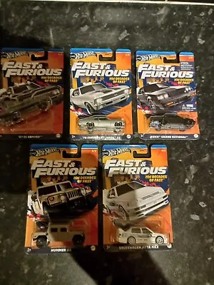 Buy Hot Wheels Fast And Furious Decade's Of Fast Full Set Of 5 Cars • 32.99£