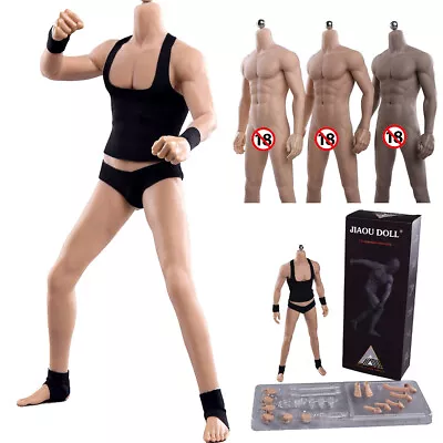 Buy 12  1/6 Seamless Muscular Male Figure Body Action Doll Fit Phicen Hot Toys Head • 58.16£