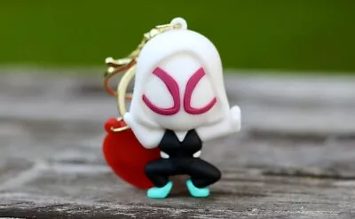 Buy White Spider Woman Spinder-Gwen Funko Pop Style Keyring Keychain Gwen Stacy • 6.50£