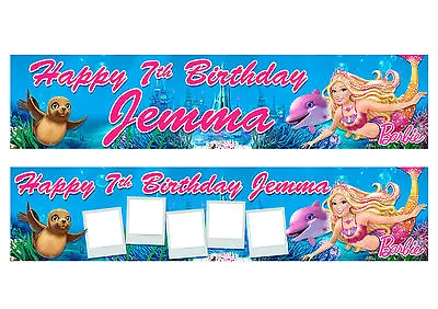 Buy Barbie Mermaids Personalised Childrens Birthday Banner.  • 4.99£