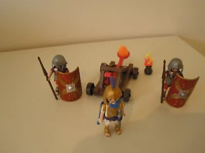 Buy Playmobil - Roman Seige Attack - Fire Trowing Catapult, Commander & Legionnaires • 10£