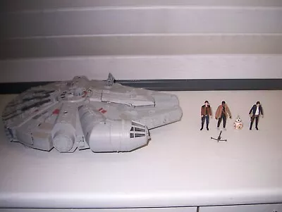 Buy Star Wars Hasbro Collection TFA Millennium Falcon 2x Han Solo Finn BB-8 Awakening • 33.71£