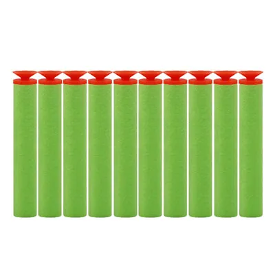 Buy 50 GREEN SUCTION HEAD SUCKER Refill Foam Bullets Toy Shooting Christmas Toy • 6.25£