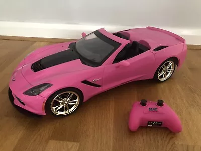 Buy New Bright Pink Radio Control Convertible Car Barbie Fits In Seats • 15£