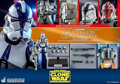 Buy Hot Toys Star Wars: The Clone Wars - 501st Battalion Clone Trooper (Deluxe) • 270£