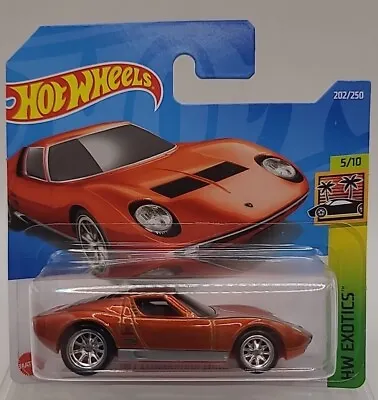 Buy Hot Wheels 2022 Super Treasure T-Hunt $ '71 Lamborghini Miura SV Short Card  • 65£