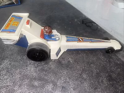 Buy Vintage 1980  Fisher Price Toys Dragster Car  Motion All Working Wheelies +man • 4£