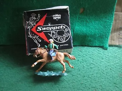Buy Herald Swoppets Mounted Cowboy (1:32 Scale) Boxed Lot Y1 • 9.99£