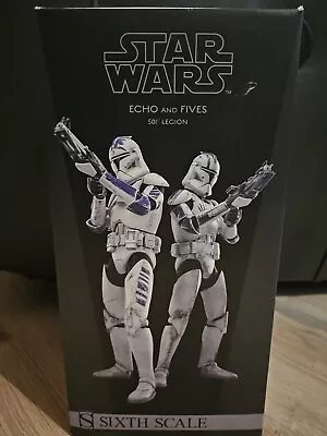 Buy Sideshow Star Wars Echo And Fives 501st Clone Troopers 1:6  • 144.69£