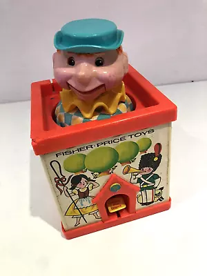 Buy VINTAGE 70s  FISHER PRICE  JACK IN THE BOX BABY TOY WORKING SOUND SEE VIDEO AW40 • 17.99£
