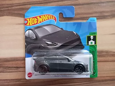 Buy Hotwheels Green Speed 1:64 Tesla Model Y Metallic Grey 37/250 • 3.99£