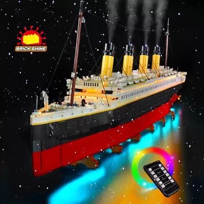 Buy Brick Shine- Led Light Kit For Lego Titanic 10294  W/T Smoke System (NEW Design) • 52.80£