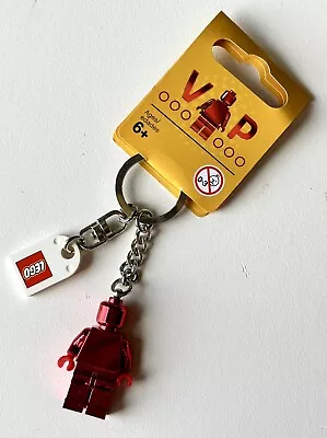Buy Lego Minifigure 5005205 Chrome Red VIP Keychain Keyring Brand New • 9.95£
