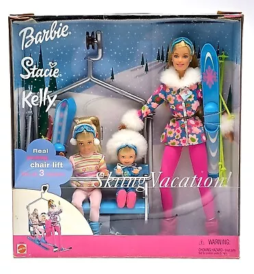 Buy NrfB Skiing Vacation Sisters 3-Doll Set: Barbie + Kelly + Stacie / Mattel 29347 • 185.39£