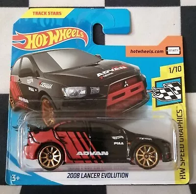 Buy Hot Wheels 2019 Mitsubishi Lancer Evolution HW Speed Graphics Short Card 69/250 • 5.95£