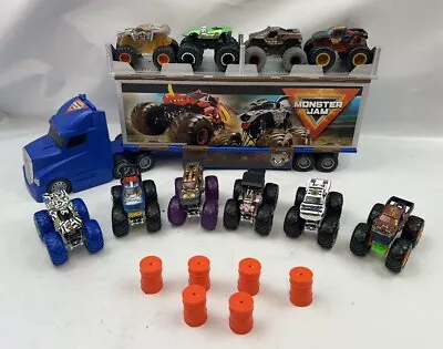 Buy 10x Hot Wheels Monster Jam Truck Bundle 1:64 And Lorry Truck Loader Play Set • 59.95£