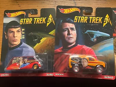 Buy Star Trek 50th Anniversary Hot Wheels Real Riders Set Of Two Metal Toy Cars • 20£