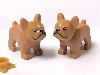 Buy LEGO Minifigure 2x Bulldog Pug Type Dog Pup 1 Pair Dogs • 3.20£