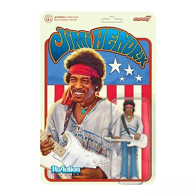 Buy Super7 Jimi Hendrix ReAction Figure - Jimi Hendrix (Festival) • 26.99£