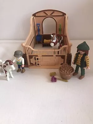 Buy Playmobil Small Horse Stable With Horse & Pony + Trainer And Little Girl -used • 2.99£