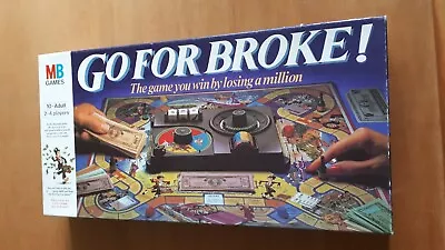Buy Vintage Go For Broke! Board Game By MB Games 1985 - Complete With 4 Corks • 9.50£