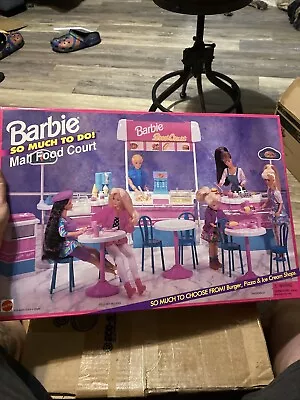 Buy 1995 Vintage Mattel Barbie  So Much To Do  Mall Food Court Brand New NRFB • 111.83£