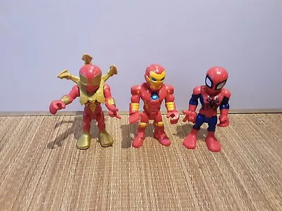 Buy Playskool Hasbro Marvel Super Heroes Iron Spider Iron Man Spider-man X3 Figures • 8£
