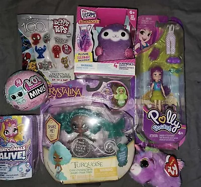 Buy Girls Toy Bundle! Real Littles Backpacks, Crystalina, LOL Minis, Hatchimals, TY+ • 23.49£