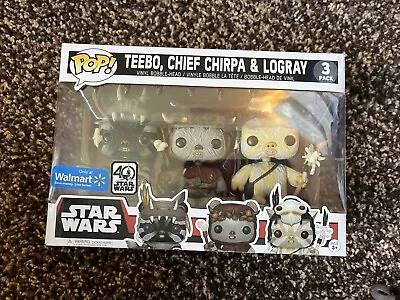 Buy STAR WARS Funko Pop EWOKS Ewok 3 Pack Teebo Logray Chief Chirpa Set Vinyl Figure • 42£