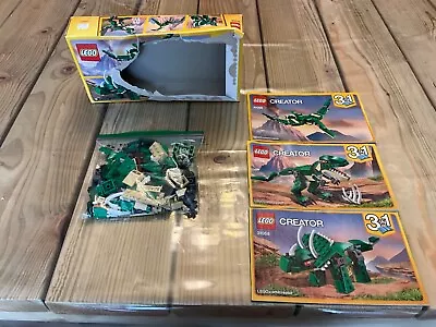 Buy LEGO 31058 CREATOR 3 In 1 MIGHTY DINOSAURS 100% COMPLETE + Instructions VGC • 5.49£